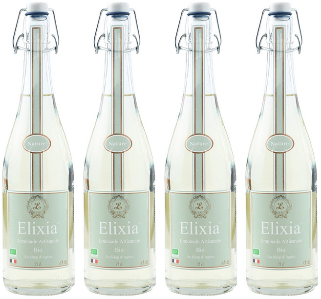 엘릭시아 유기농 레몬 탄산음료, 750ml, 4개