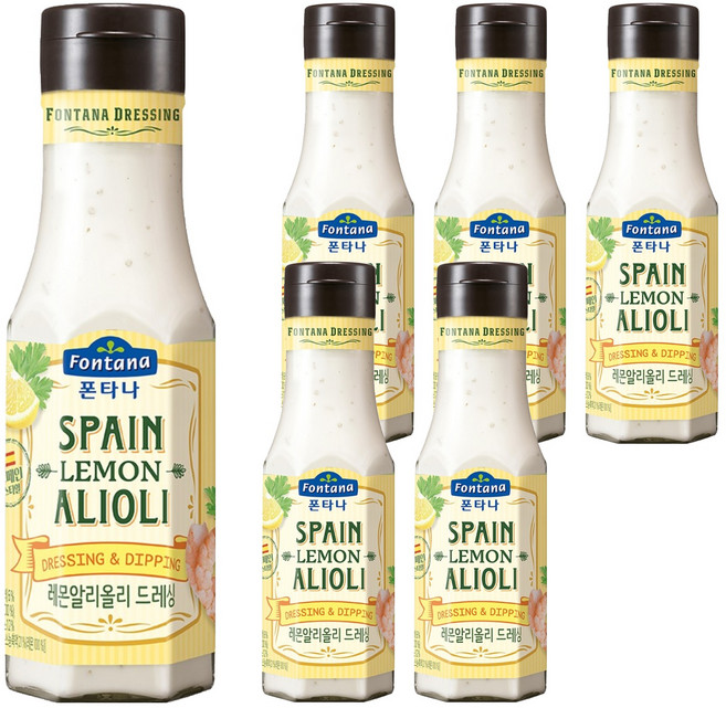 폰타나 레몬 알리올리 드레싱, 270g, 6개