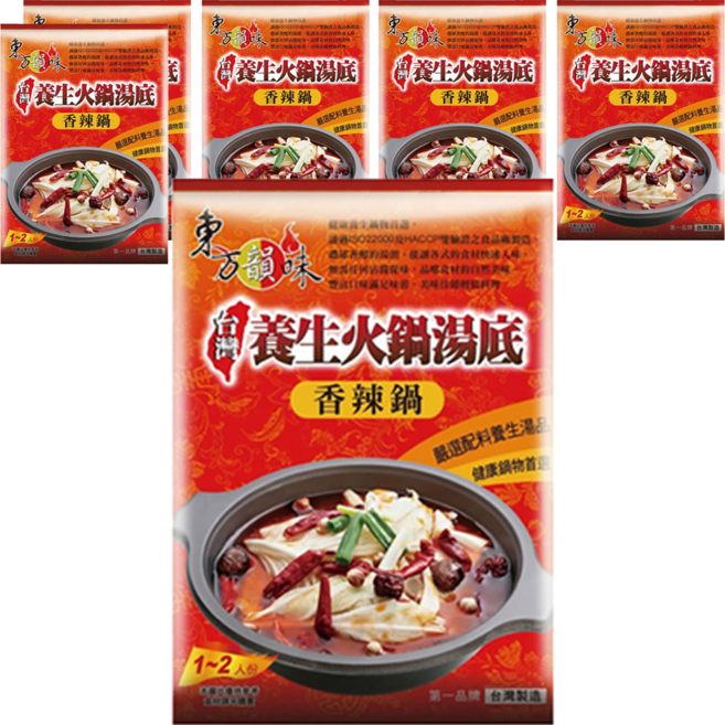 東方韻味 火鍋湯底 香辣, 60g, 6包