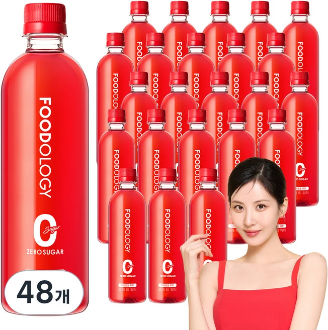 푸드올로지 콜레 티 워터 제로슈가, 500ml, 48개 - 쿠팡