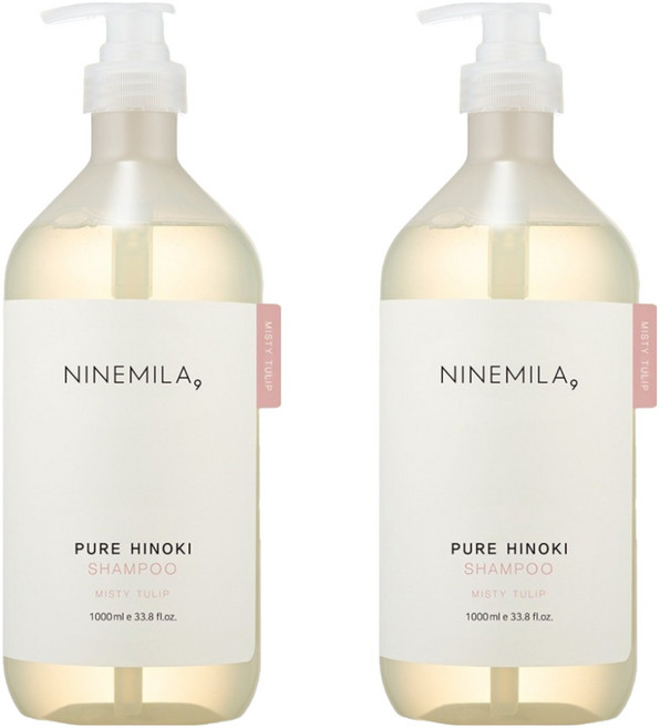 NINEMILA 純粹檜木洗髮精 迷霧鬱金香, 2個, 1L