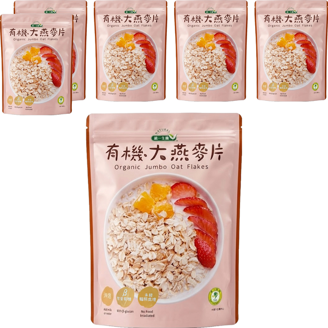 統一生機 有機大燕麥片, 400g, 6包
