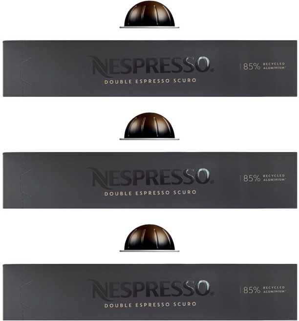 네스프레소 버츄오 더블 에스프레소 스쿠로 캡슐커피, 10g, 10개입, 3개