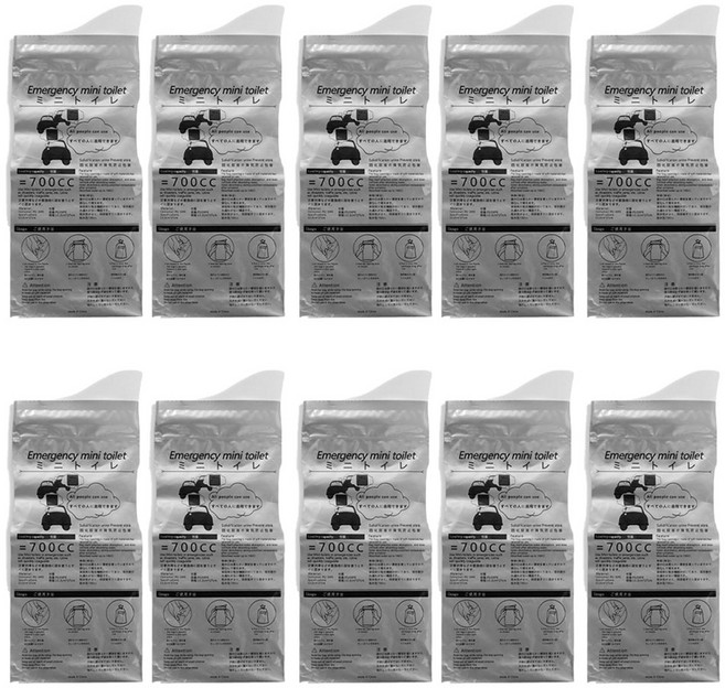 실케어 휴대용 비상용 소변봉투, 10개