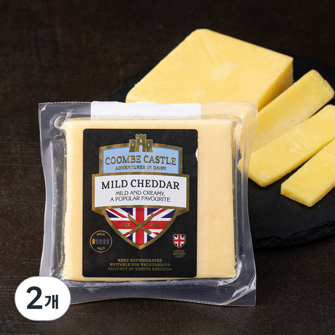 COOMBECASTLE 마일드 체다 치즈, 190g, 1개입, 2개