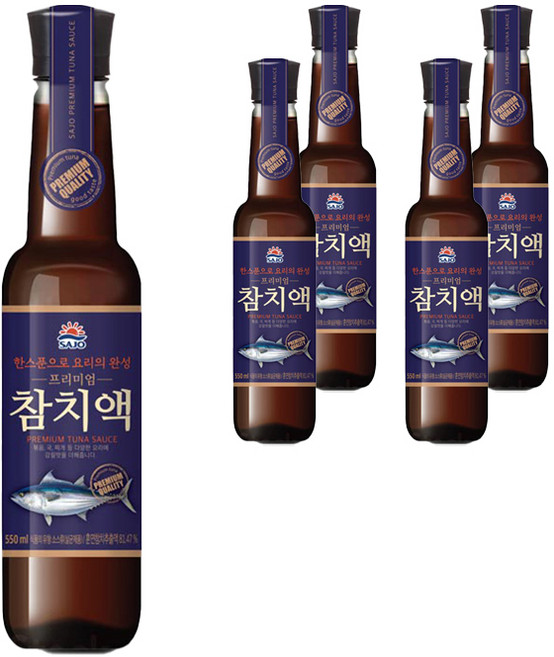 사조 프리미엄 참치액, 550ml, 5개