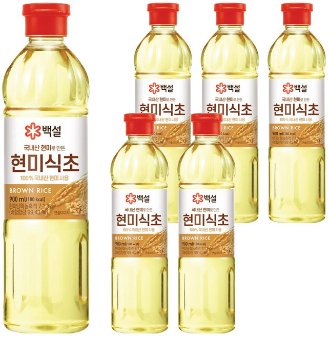 국내산 현미식초, 900ml, 6개