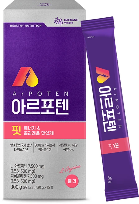 대상웰라이프 정품 아르포텐 아르지닌 핏, 300g, 1개 - 쿠팡