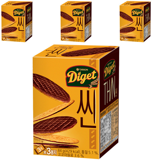 오리온 다이제 씬, 84g, 4개