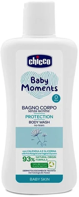 chicco 寶貝嬰兒植萃泡泡浴露 溫和不流淚配方, 200ml, 1瓶