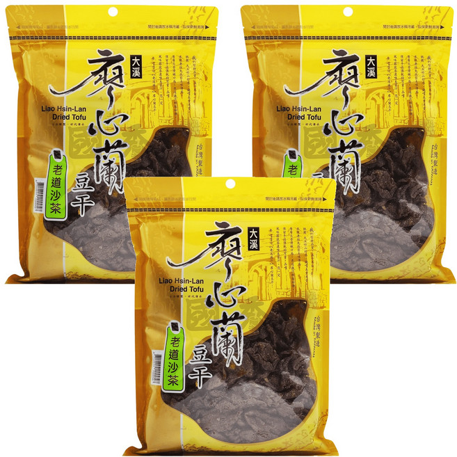 大溪廖心蘭豆干 老道沙茶, 400g, 3包