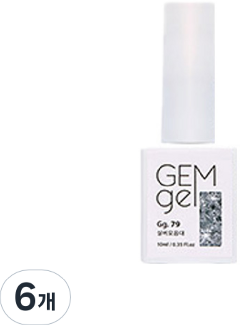 아이빛 네일아트 젬젤 컬러 젤네일, 78실버모음, 10ml, 6개