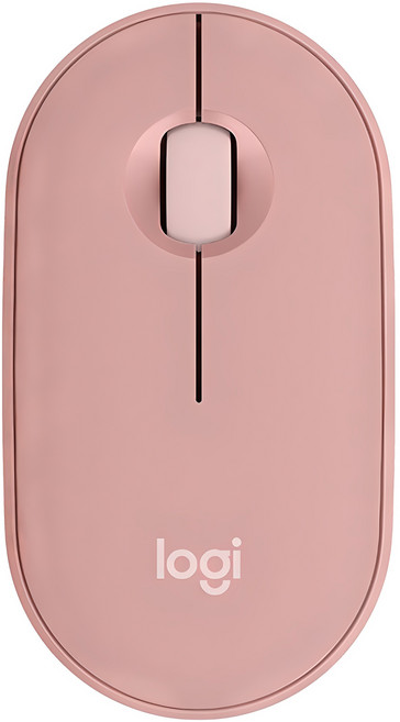 로지텍 무소음 무선 마우스 Pebble M350S, 핑크