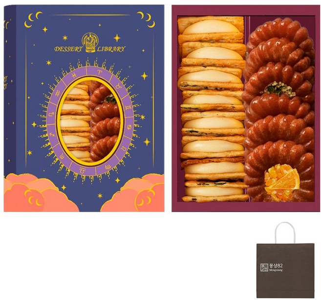몽샹82 디저트라이브러리 투게더A 선물세트+쇼핑백, 436g, 1개