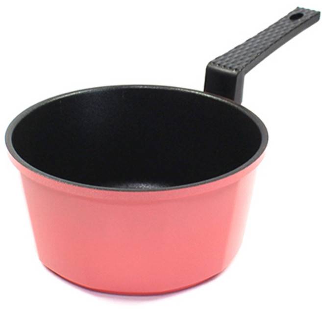 키친아트 본 소스팬 편수냄비, 16cm, 핑크 + 블랙, 1개