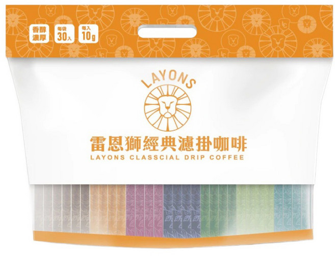 LAYONS COFFEE 雷恩獅咖啡 濾掛式咖啡, 10g, 30包, 1袋