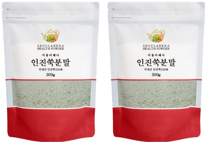 서울아레나 인진쑥분말 국내산, 2개, 300g