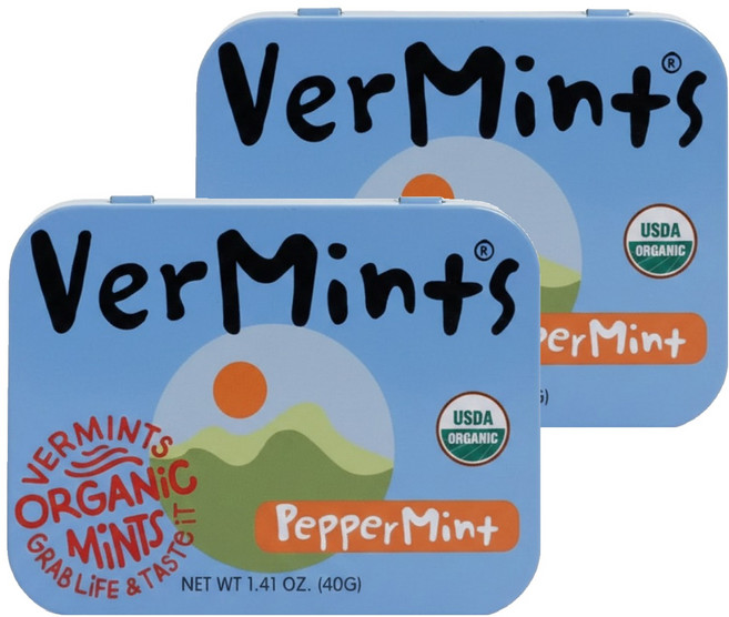 VERMINTS 有機薄荷糖 原味, 40g, 2盒
