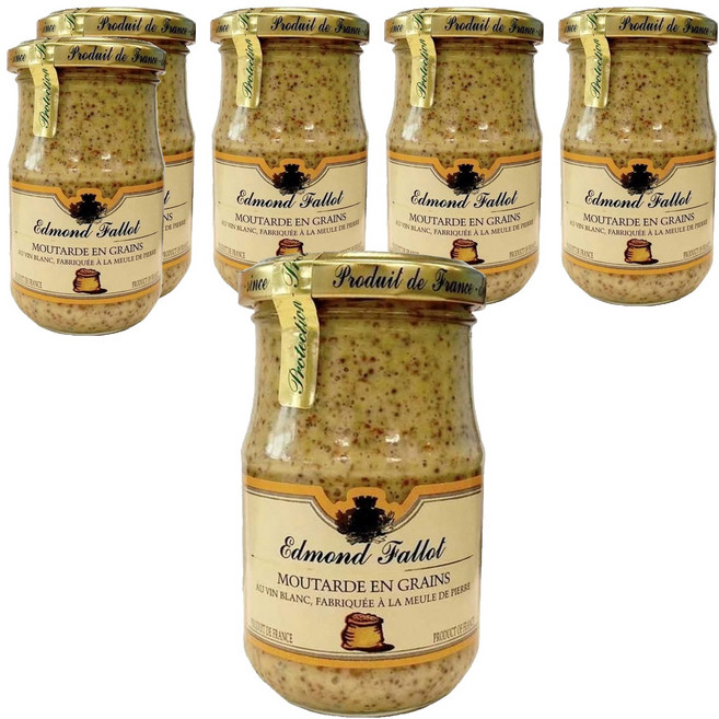 Edmond Fallot 全穀芥末籽醬, 205g, 6個