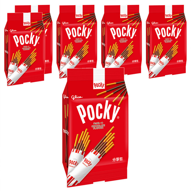 glico 格力高 Pocky 百奇 巧克力棒分享包, 81g, 6袋