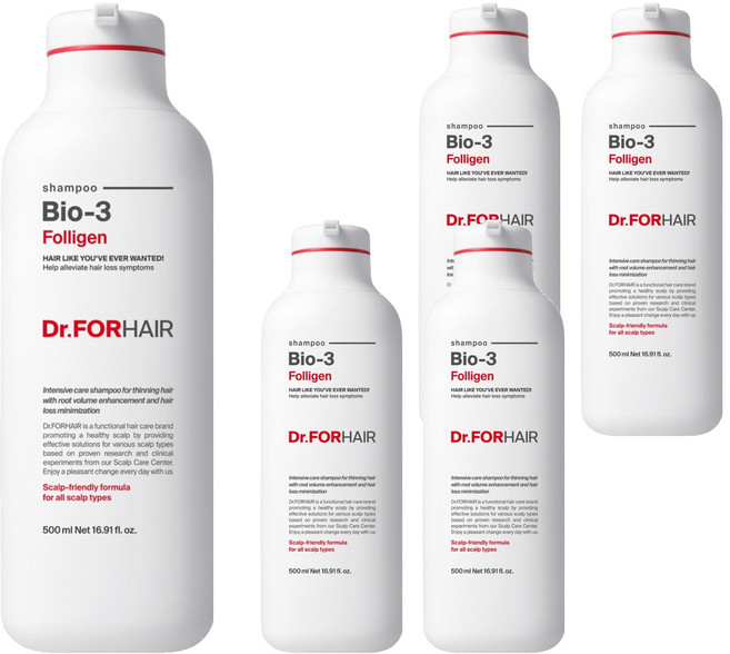 닥터포헤어 폴리젠 바이오3 샴푸, 500ml, 5개