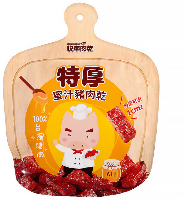 快車肉乾 招牌特厚蜜汁豬肉乾 A11, 200g, 1包