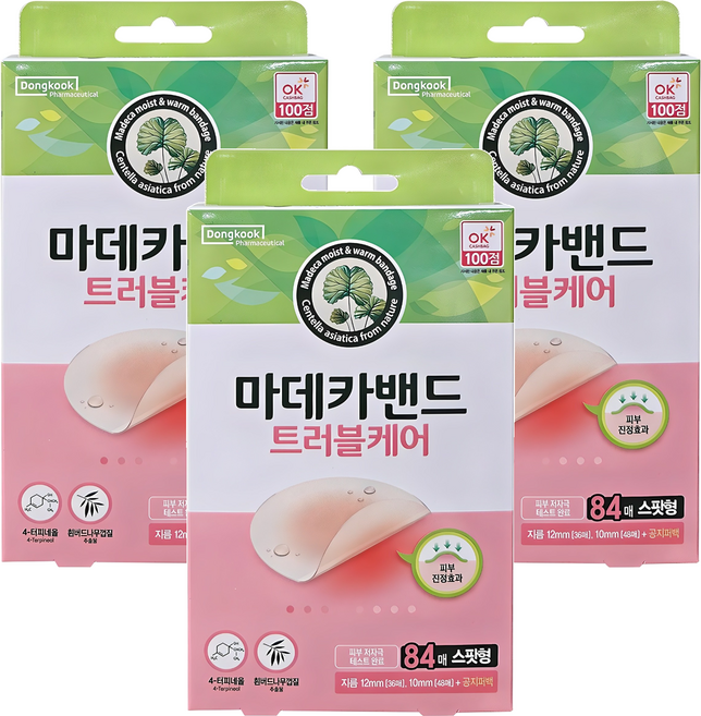 동국제약 마데카밴드 트러블케어 스팟형, 84개입, 3개