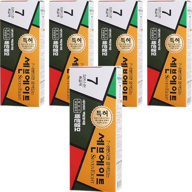 세븐에이트 새치 염색약, 7호 흑갈색, 5개