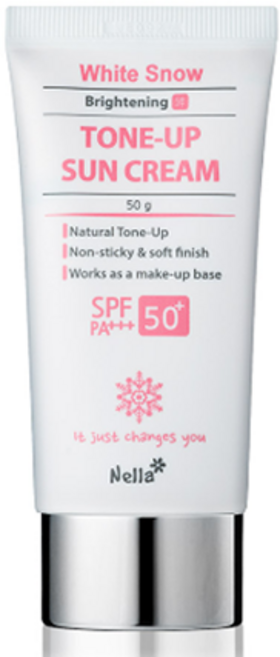 넬라 하얀눈 광채 발효 톤 업 선크림 SPF50+ PA+++, 1개, 50ml