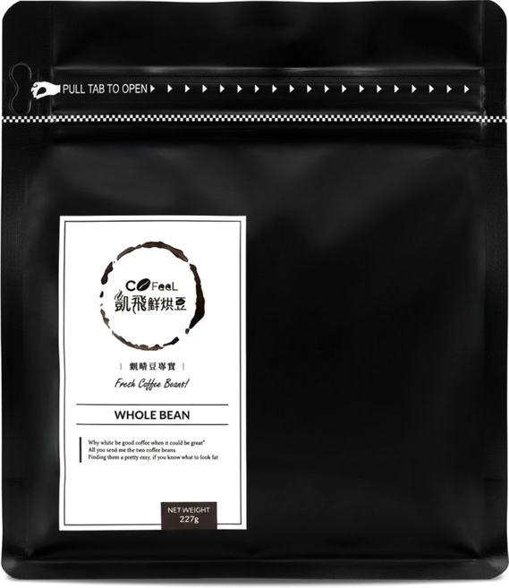 COFeeL 凱飛 火山噴泉鮮烘特級咖啡豆 巴西雨林 中深焙, 咖啡豆(無研磨), 227g, 1包