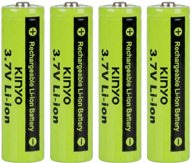 Kinyo 18650鋰電池3.7v, 1個, 4個, CB-22
