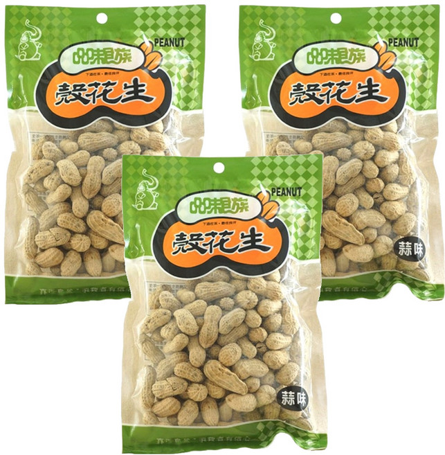 品味食族 大蒜味花生, 230g, 3包