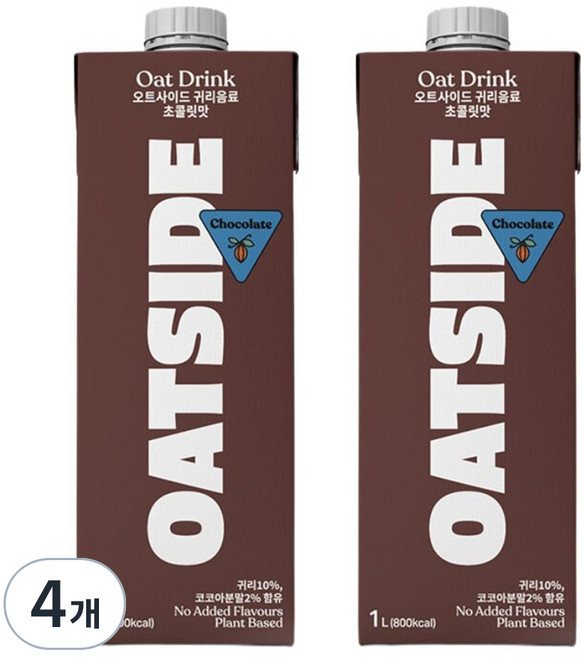 오트사이드 귀리음료 초콜릿맛, 1L, 4개