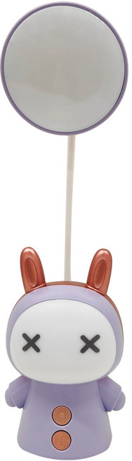 Yiyang USB萌兔兩用四檔LED檯燈, 紫色