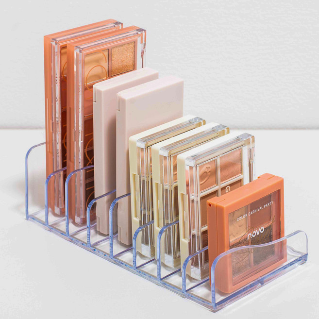 메이크마인 아이쉐도우 팔레트 8구 정리함, 1개, 투명