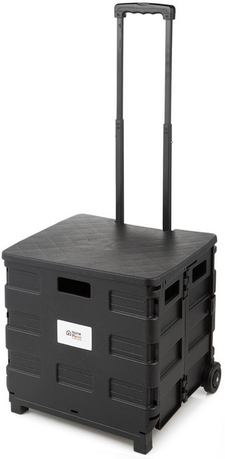 홈플래닛 접이식 캠핑 쇼핑카트 대형 + 뚜껑, 블랙, 1개