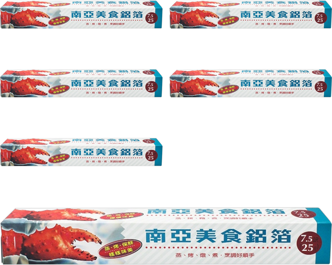 南亞 美食鋁箔紙 30cm x 25尺, 7.5m, 6盒