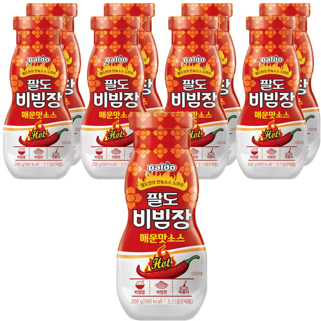 팔도 비빔장 매운맛 소스, 200g, 9개