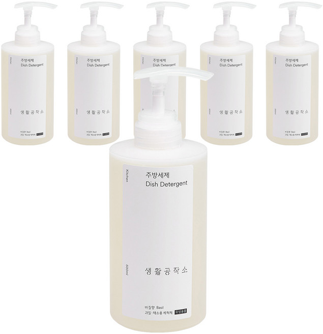 생활공작소 주방세제, 500ml, 6개