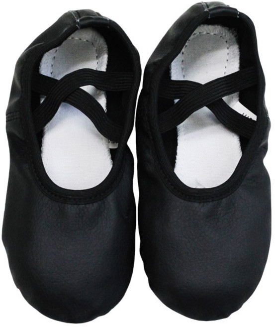 키즈발레몰 여아용 민자 가죽 발레슈즈