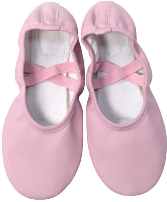 키즈발레몰 여아용 민자 가죽 발레슈즈