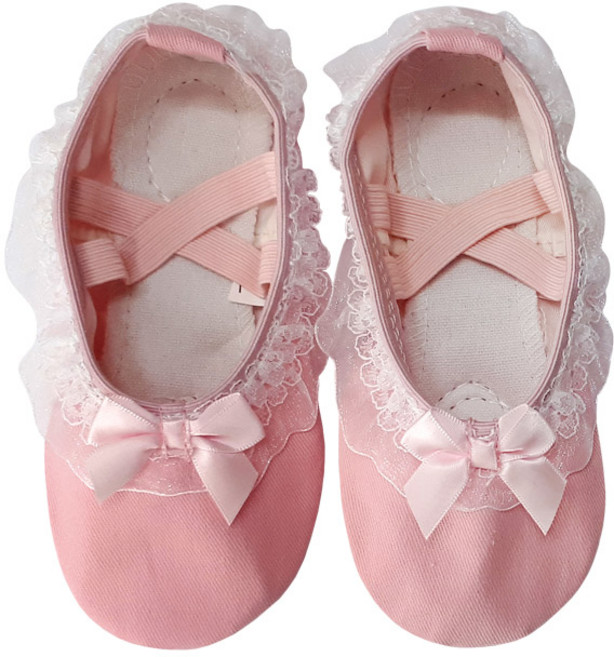 키즈발레몰 여아용 레이스리본 발레슈즈