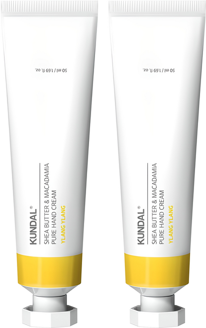 쿤달 시어버터 앤 마카다미아 퓨어 핸드크림 일랑일랑, 50ml, 2개