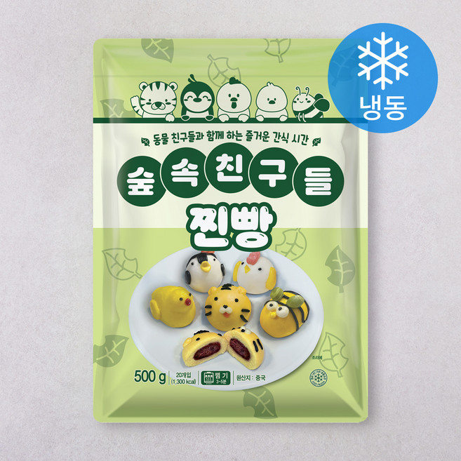 세미원 숲속친구들 찐빵 (냉동), 25g, 20개입, 1개