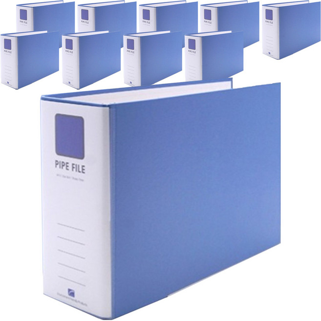 희망사무포인트 2공 파이프 바인더 A4 9X7군, 하늘색, 10개