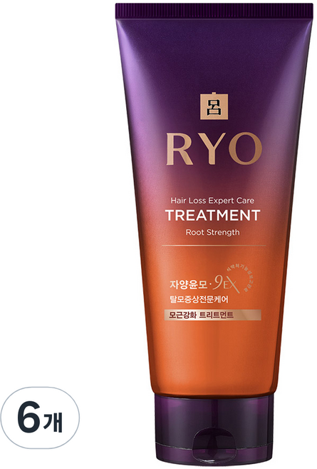 려 자양윤모 9EX 탈모증상전문케어 모근강화 트리트먼트, 6개, 330ml