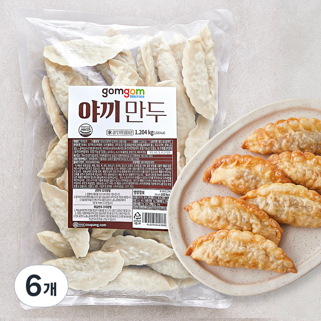 곰곰 야끼만두 (냉동), 1.204kg, 6개