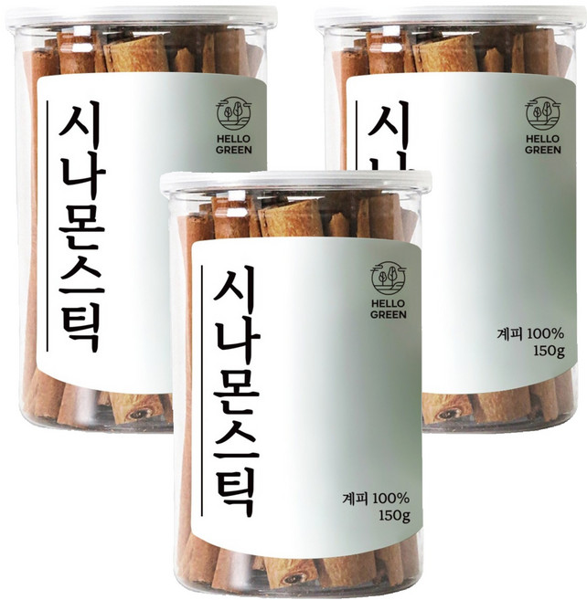 헬로우그린 시나몬스틱, 150g, 3개