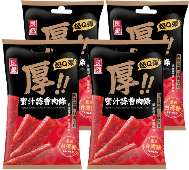 良澔 蜜汁蒜香豬肉條, 36g, 4包