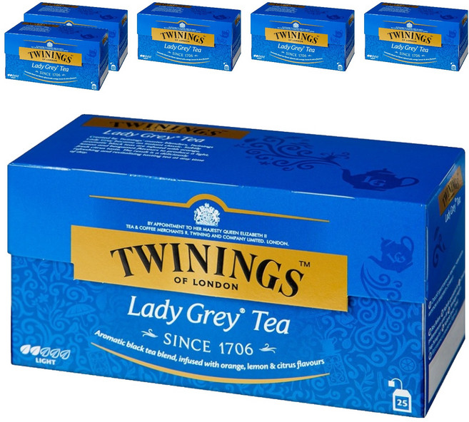 TWININGS 唐寧茶 伯爵夫人紅茶茶包, 50g, 25入, 6個